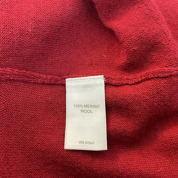 J Jill Merino Wool Sweater Large Washable Long Sleeve Button Trim Cuffs - Picture 6 of 7